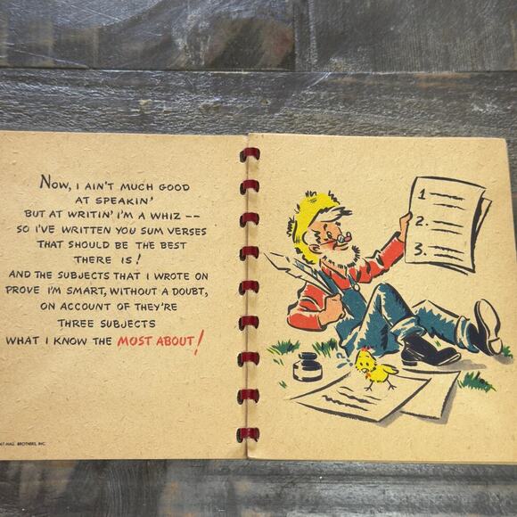 Vintage Hallmark Rufftex Card 40's "Sorry Yer Sick" Get Well Soon Card - Picture 3 of 9
